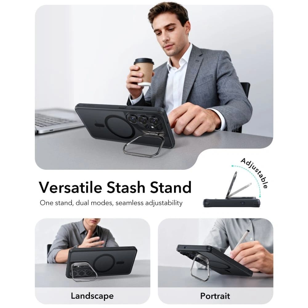 ESR Classic Hybrid Kickstand MagSafe Samsung Galaxy S26 Ultra Negru Înghețat
 - 3