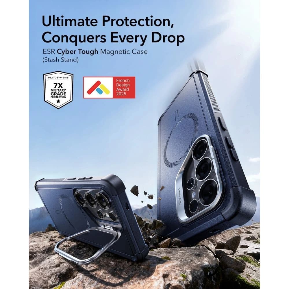 ESR Cyber Tough Kickstand MagSafe Samsung Galaxy S26 Ultra Albastru
 - 3