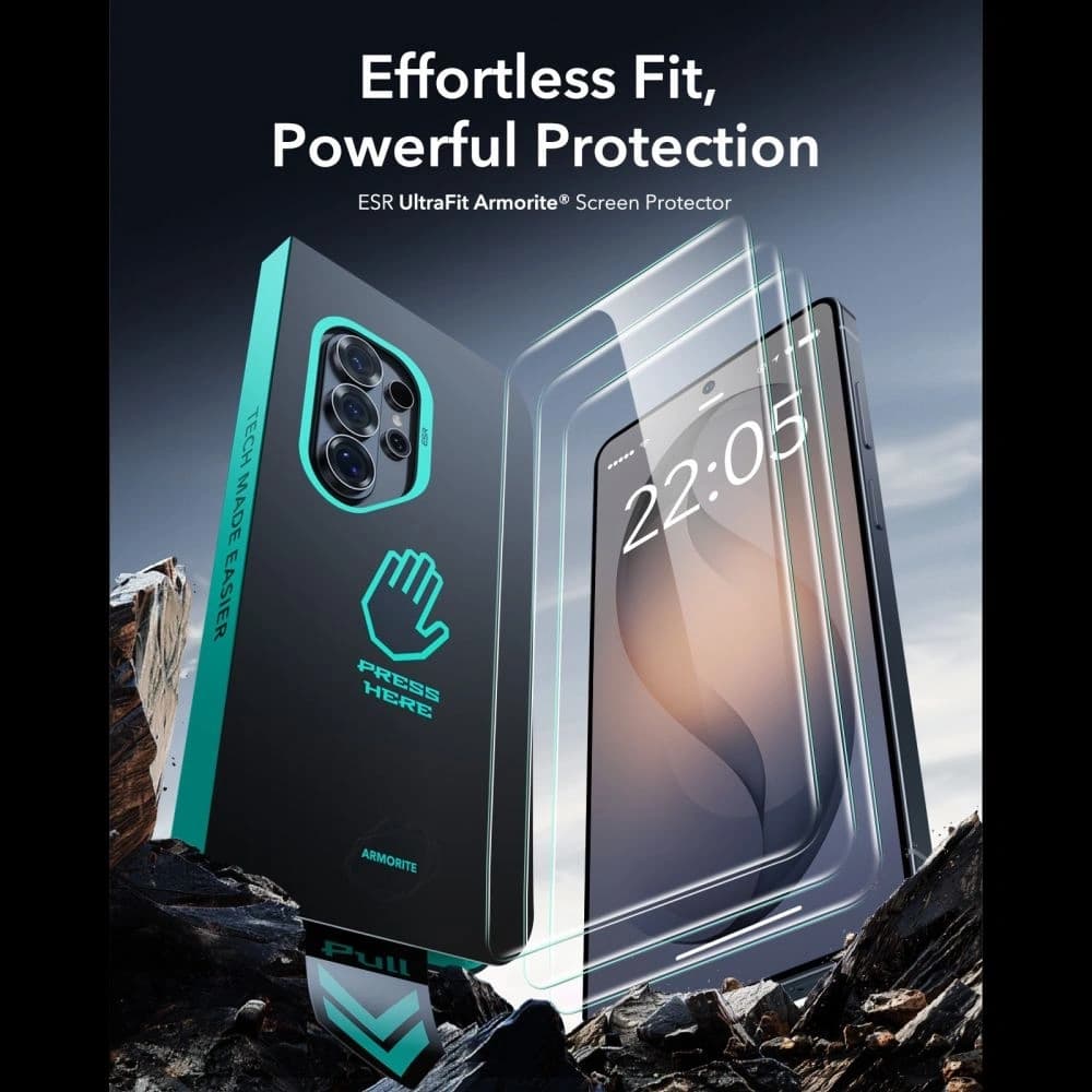Szkło hartowane ESR Ultrafit Armorite Tempered Glass do Samsung Galaxy S26 Ultra Clear [2 PACK] - 3