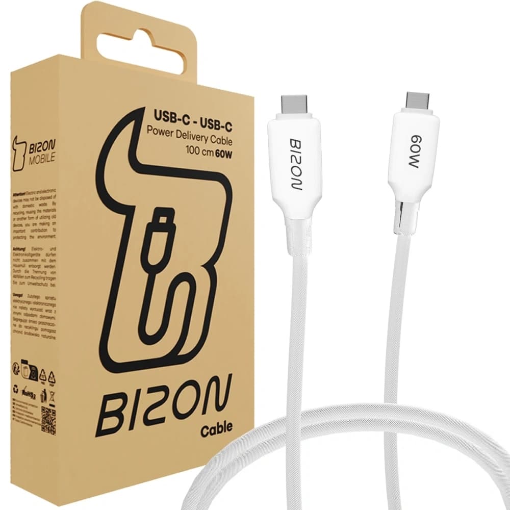 Bizon C354 Geflochtenes Kabel USB-C / USB-C 60W 1m
 - 1