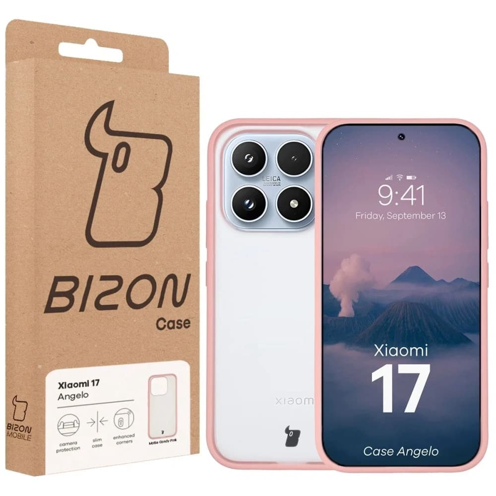 Bizon Case Angelo Xiaomi 17 semi-transparent with a light pink frame - 6