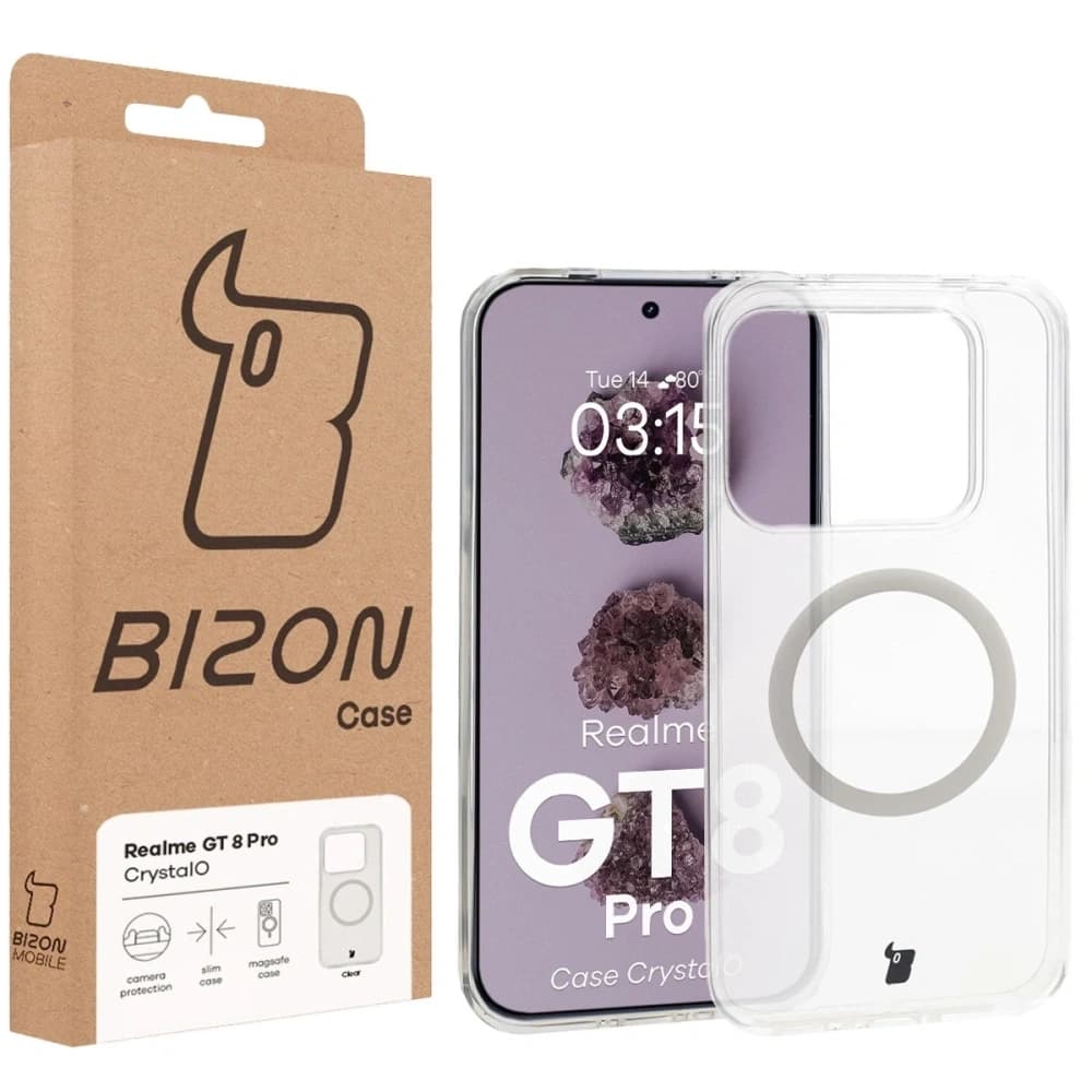 Bizon Case CrystalO Magnetic Realme GT 8 Pro klar
- 7