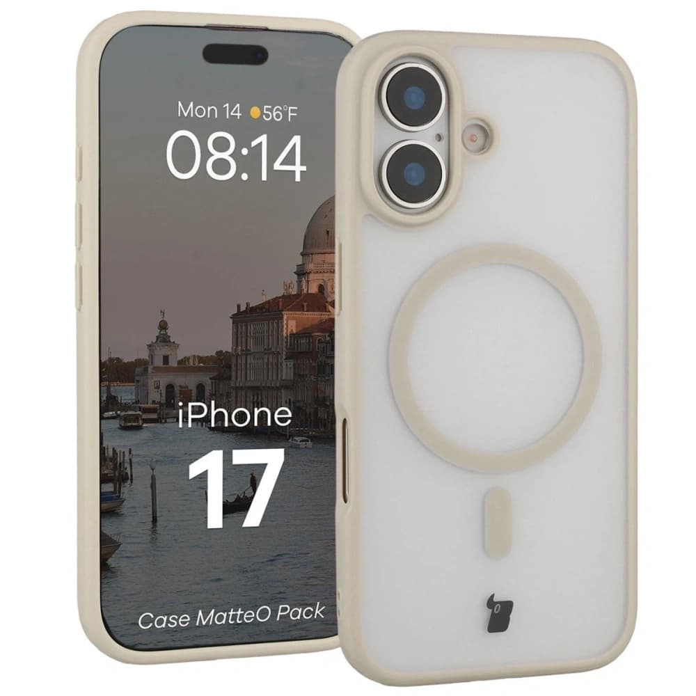 Bizon MatteO Magnetic Pack Apple iPhone 17 fumuriu bej
 - 3