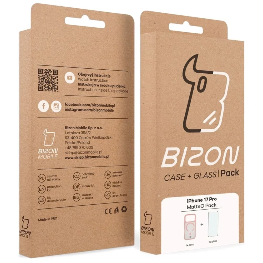 Bizon MatteO Magnetic Pack Apple iPhone 17 Pro fumuriu roz deschis
 - 10