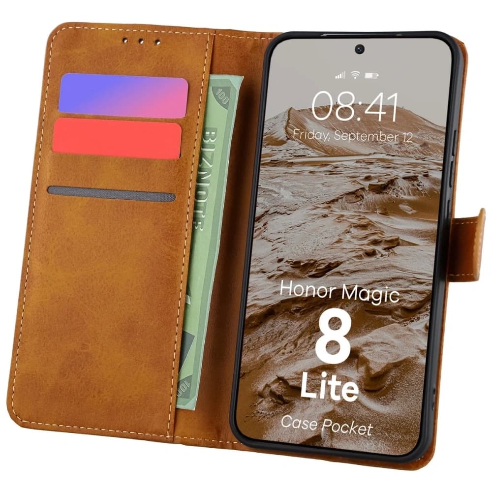 Bizon Case PocketHonor Magic8 Lite hnědý