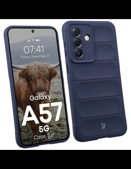 Pancerne etui Bizon Case Tur do Samsung Galaxy A57 5G granatowe