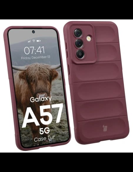 Pancerne etui Bizon Case Tur do Samsung Galaxy A57 5G burgundowe