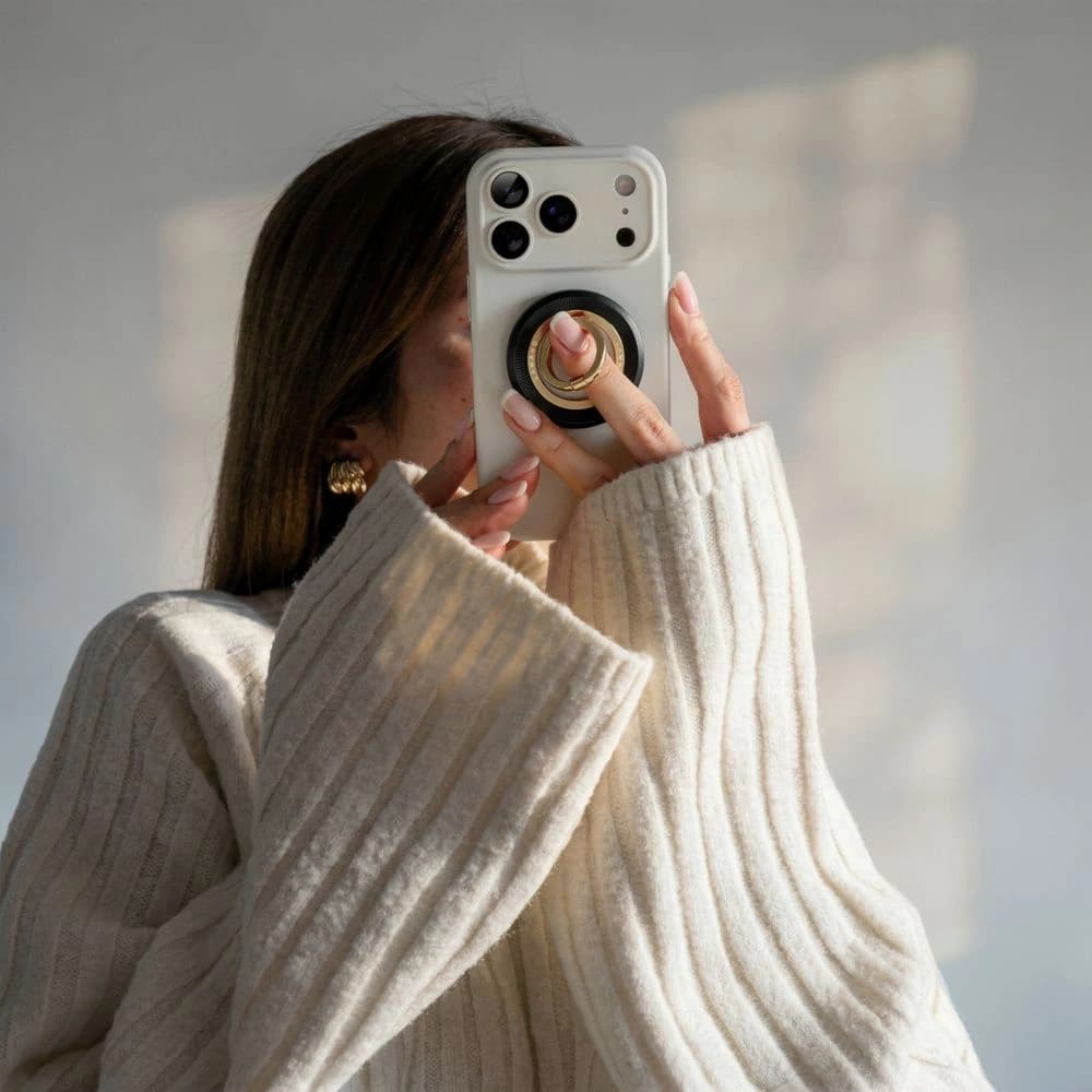 Tech-Protect MMR700 Lamano Magnetic MagSafe Phone Ring Negru/aur
 - 7