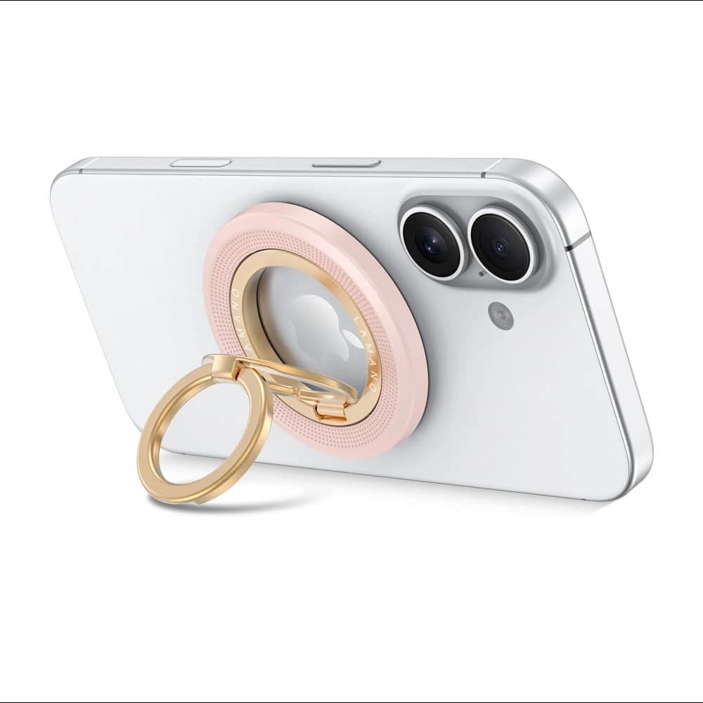 Uchwyt magnetyczny na palec Tech-Protect MMR700 Lamano Magnetic MagSafe Phone Ring Pink/gold - 3