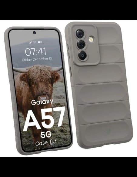 Pancerne etui Bizon Case Tur do Samsung Galaxy A57 5G jasnoszare