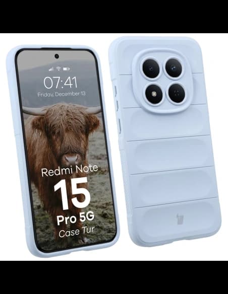 Pancerne etui Bizon Case Tur do Xiaomi Redmi Note 15 Pro 5G jasnoniebieskie