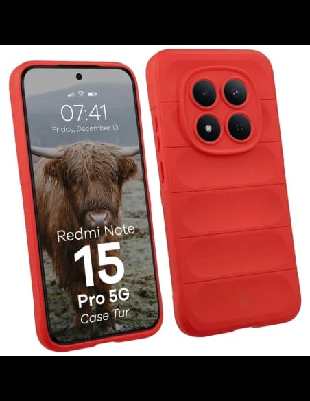 Pancerne etui Bizon Case Tur do Xiaomi Redmi Note 15 Pro 5G czerwone