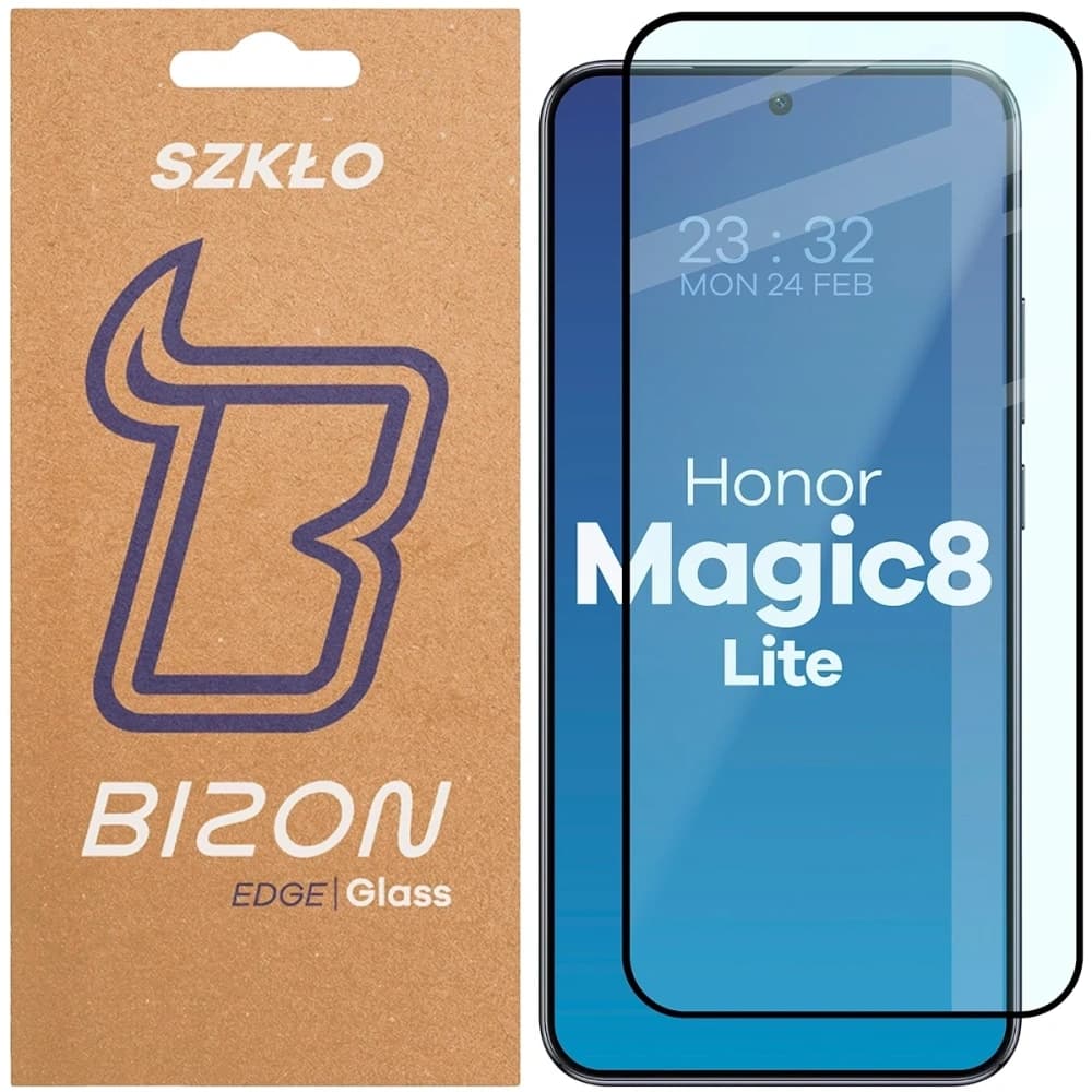 Bizon Glass Edge 2 Honor Magic8 Lite černý rám
 - 1