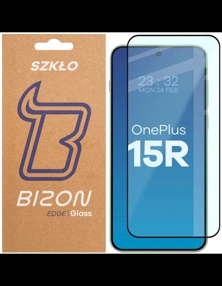 Szkło hartowane Bizon Glass Edge 2 do OnePlus 15R czarna ramka