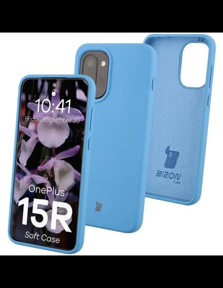 Silikonowe etui Bizon Soft Case do OnePlus 15R niebieskie