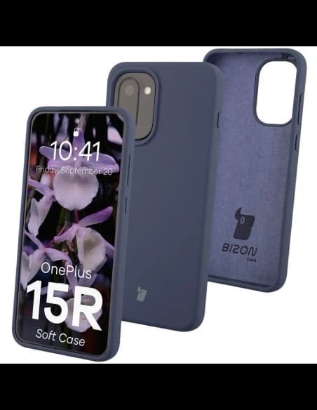 Silikonowe etui Bizon Soft Case do OnePlus 15R ciemnoniebieskie