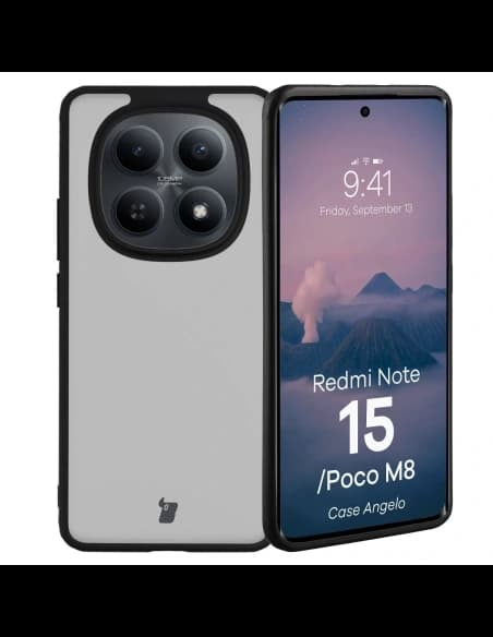 Bizon Pouzdro Angelo Xiaomi Redmi Note 15 / POCO M8 5G kouřové s černým rámem

