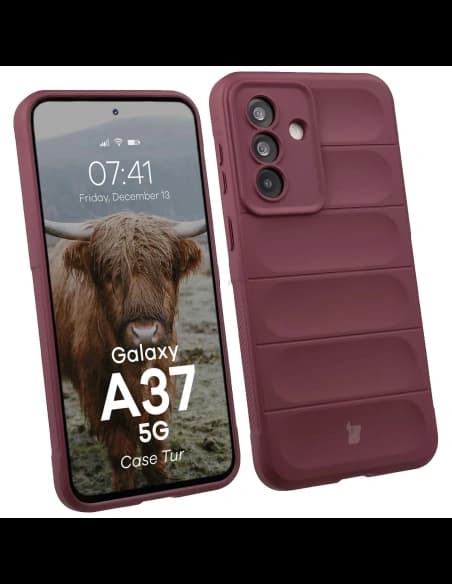 Pancerne etui Bizon Case Tur do Samsung Galaxy A37 5G burgundowe