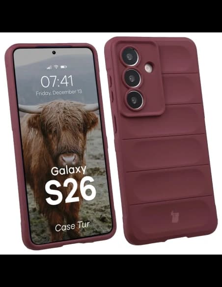 Pancerne etui Bizon Case Tur do Samsung Galaxy S26 burgundowe