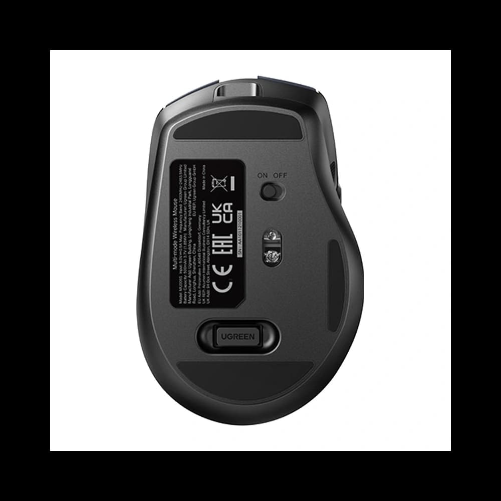 Mysz bezprzewodowa UGREEN MU006S Bluetooth 5.4 + 2.4 GHz USB-C (czarna) - 3