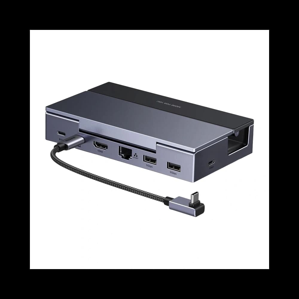 Stacja dokująca UGREEN CM800 6w1 do konsol przenośnych Steam Deck / Asus ROG Ally USB-C do HDMI 4K 120Hz 2x USB USB-C RJ45 (szara) - 1