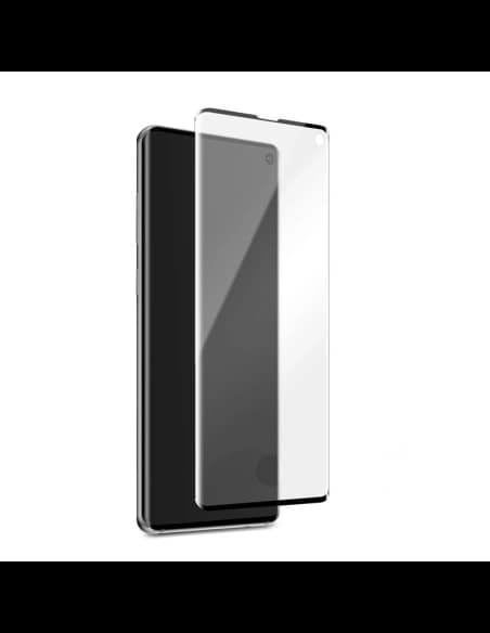 Sklo tvrzené PURO Premium Full Edge Tempered Glass Case Friendly Samsung Galaxy S10 (černý rámeček)