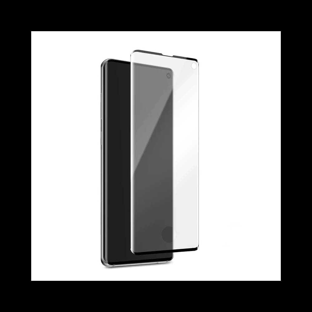 Sklo tvrzené PURO Premium Full Edge Tempered Glass Case Friendly Samsung Galaxy S10 (černý rámeček)
