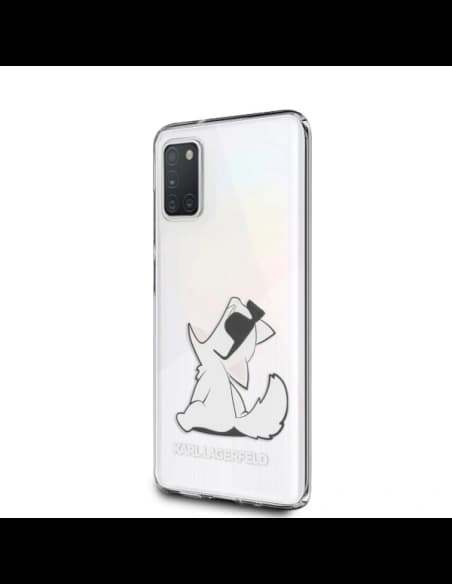 Etui Karl Lagerfeld KLHCM21CFNRC Samsung Galaxy M21 tvrdý obal transparentní Choupette Fun
