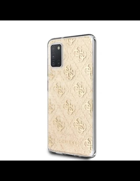 Etui Guess GUHCM21PCU4GLGO Samsung Galaxy M21 zlatý/gold tvrdý kryt 4G Glitter