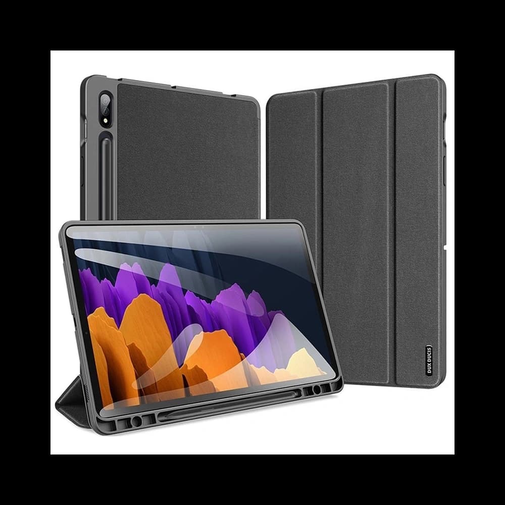 Etui DuxDucis Domo Samsung Galaxy Tab S7+ Plus/S8 + Plus 12.4 Fekete - 2