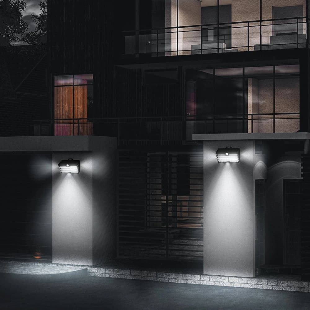 Kültéri LED napenergiás lámpa Baseus mozgásérzékelővel - 2 db (fekete) - 11