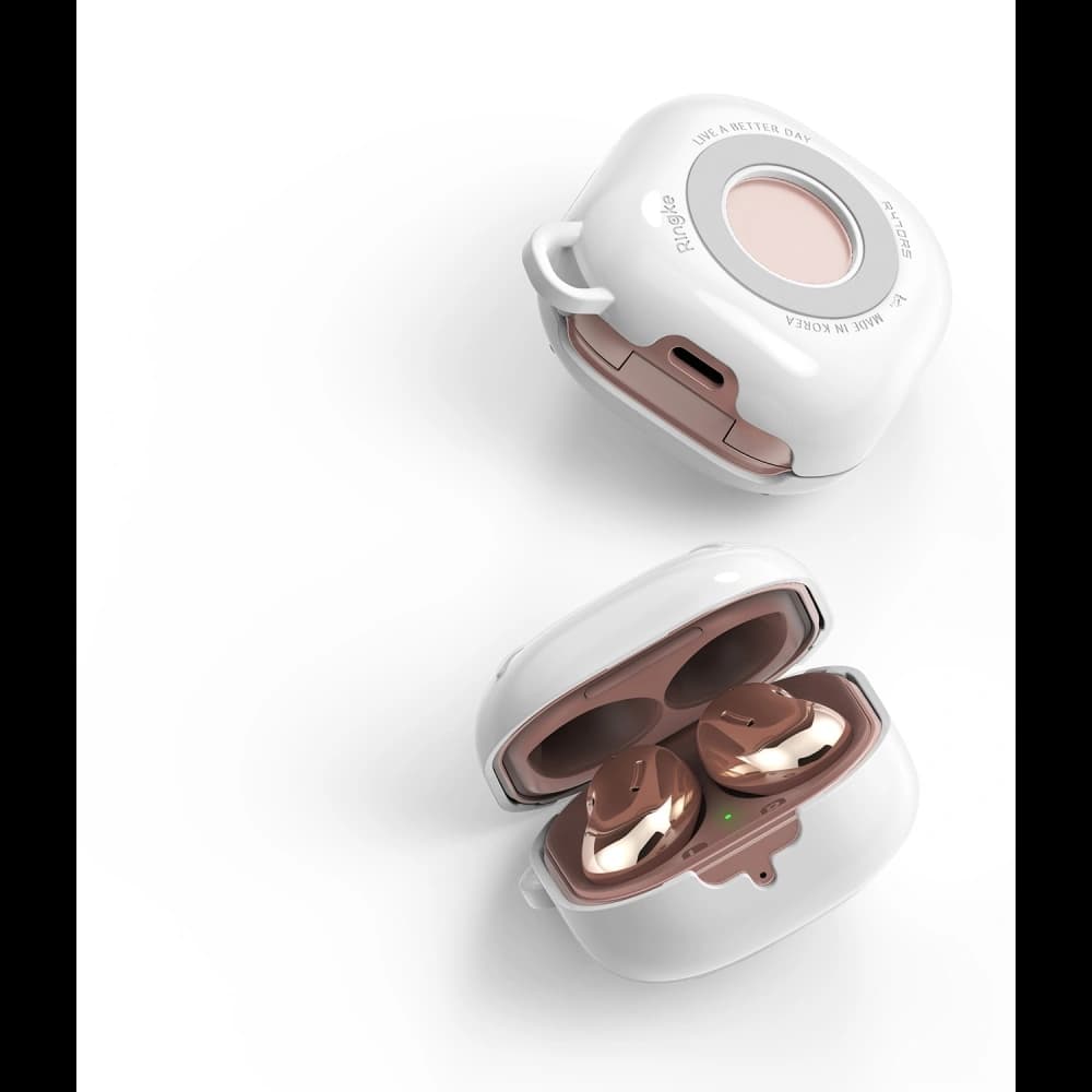 Etui Ringke Slim-X Samsung Galaxy Buds 2/2 Pro/Live/Pro Lesklá bílá - 3