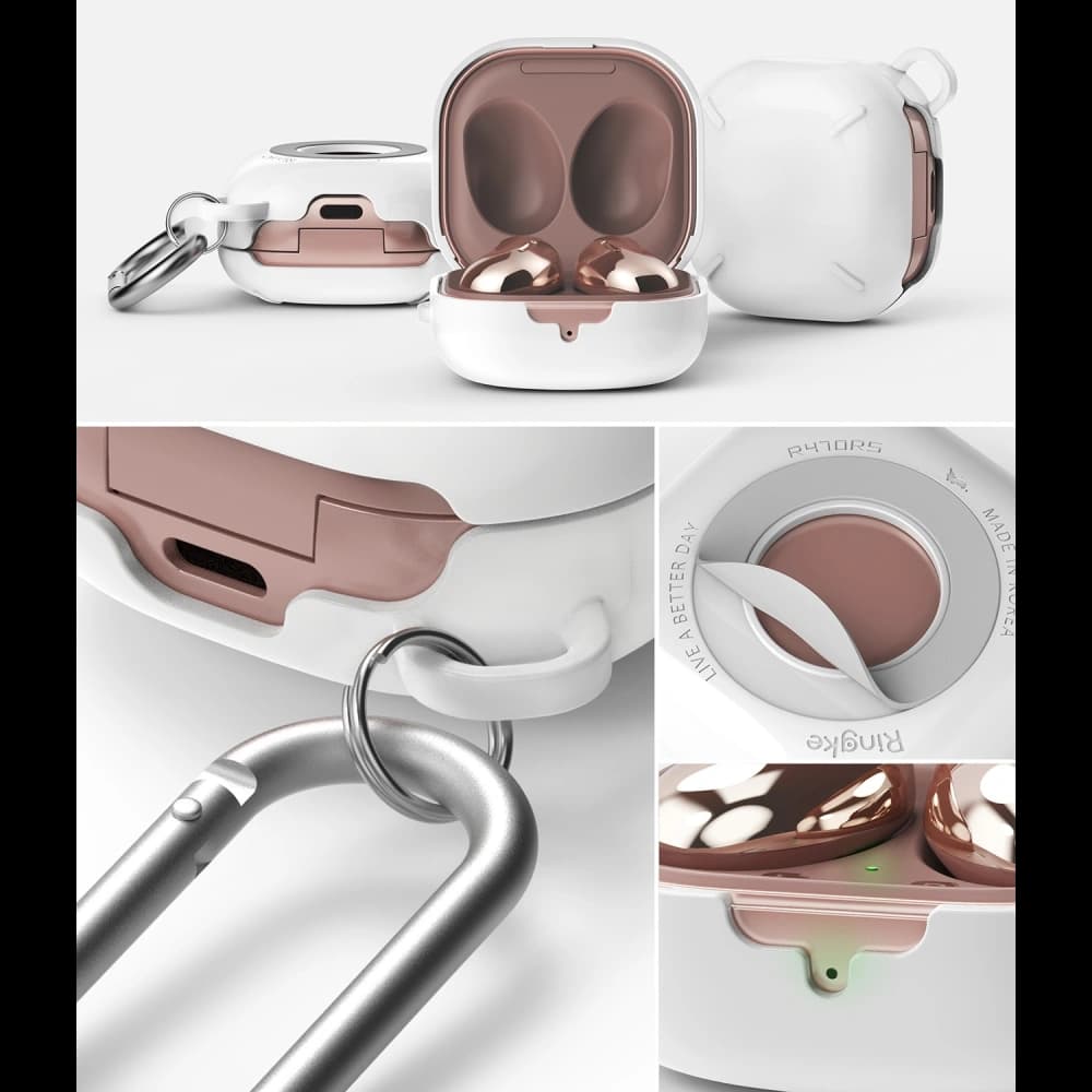 Etui Ringke Slim-X Samsung Galaxy Buds 2/2 Pro/Live/Pro Lesklá bílá - 6