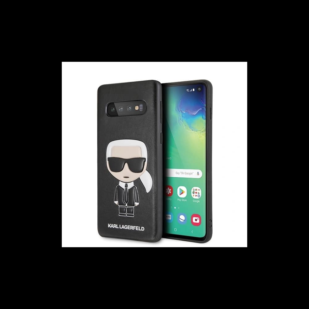 Etui Karl Lagerfeld KLHCS10IKPUBK Samsung Galaxy S10 hardcase negru/black Iconic Karl Embossed