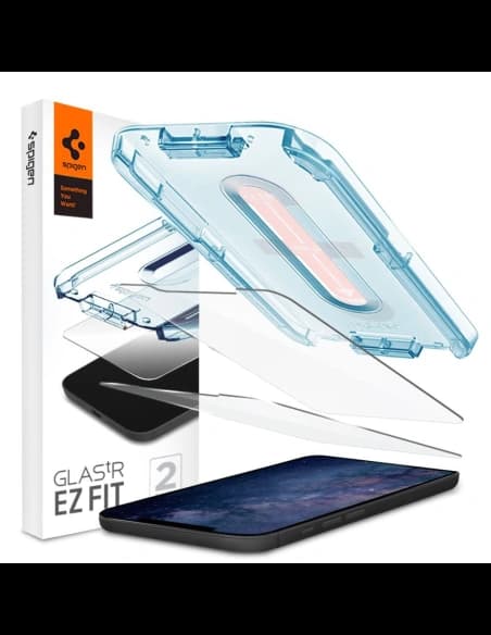 Spigen Apple Gehärtetes Glas GLAS.tR ez Fit iPhone 12/12 Pro [2 PACK]