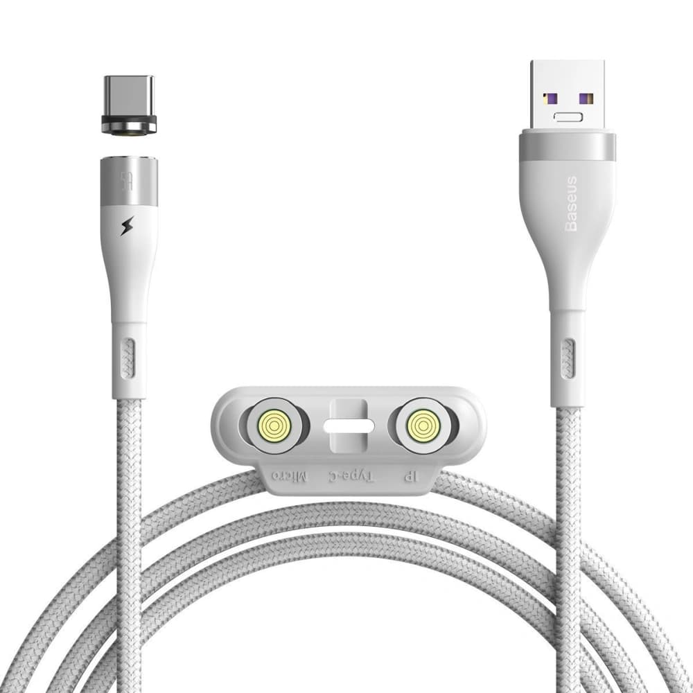 Baseus USB-Kabel Fast 4in1 USB zu USB-C / Lightning / Micro 5A 1m (weiß) - 3
