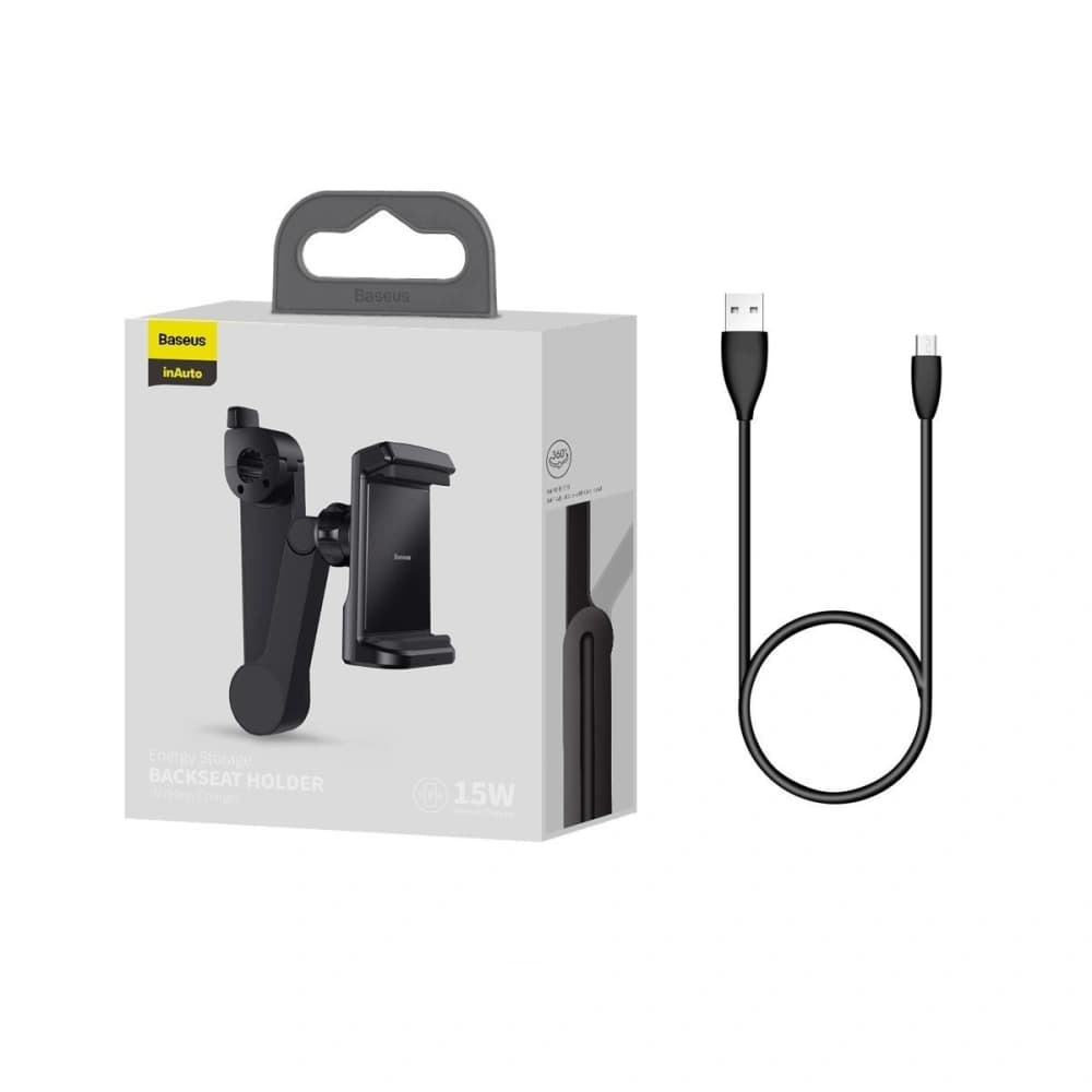 Urmă de cap pentru telefonul mobil Baseus Energy cu încărcător (Negru) - 7