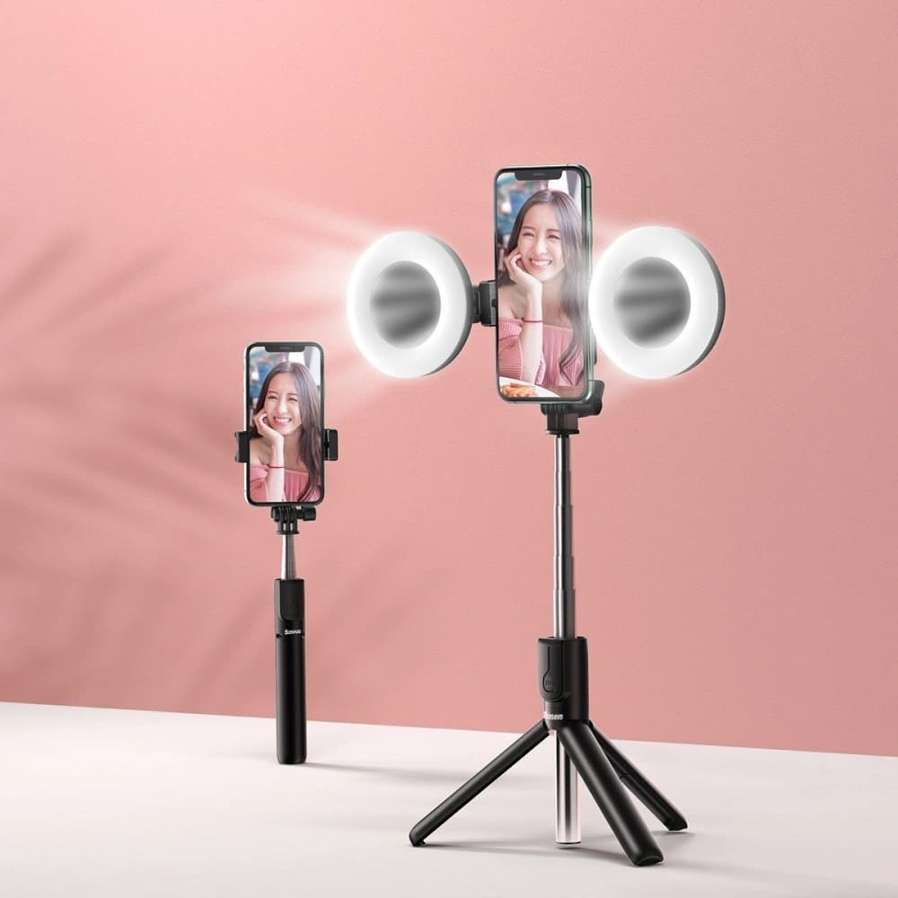 Baton selfie, trepied Bluetooth Baseus Lovely (negru) - 9