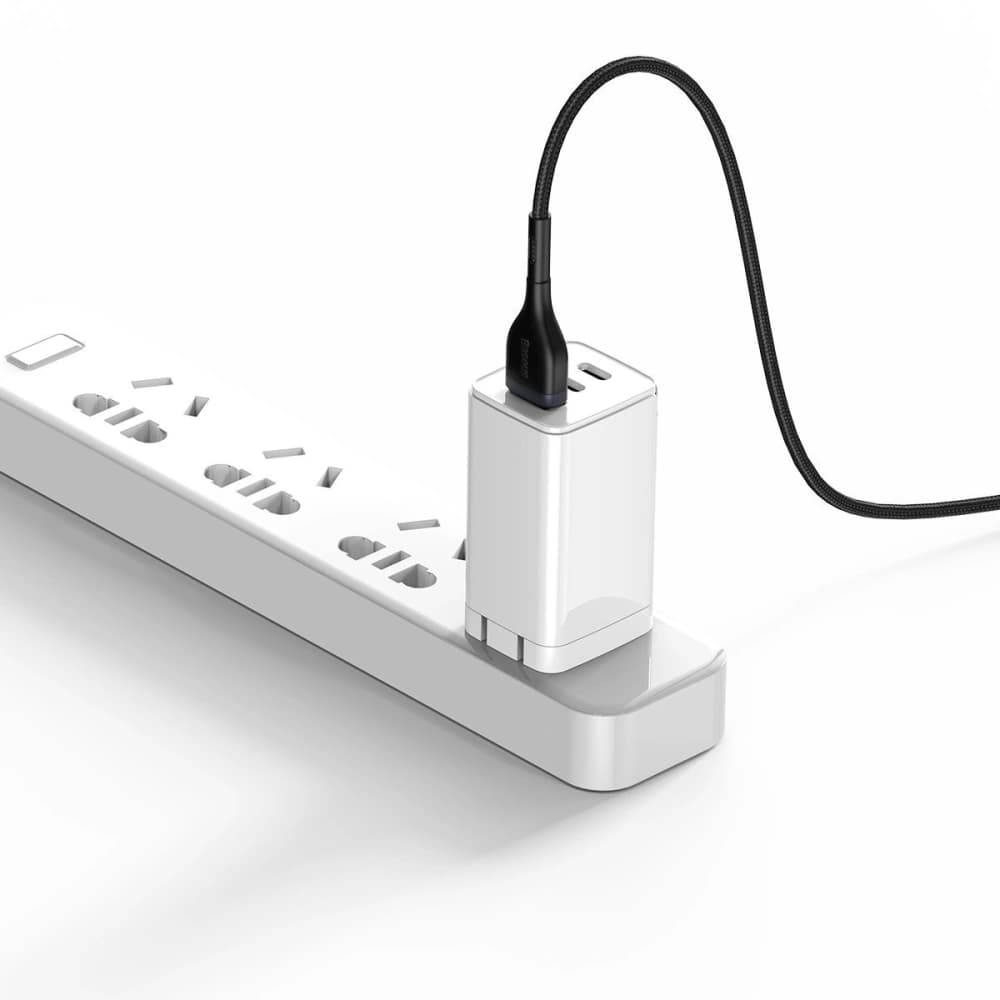 Cablu USB 2w1 Baseus Cafule, USB-C 40W + încărcător wireless pentru smartwatch-uri Huawei/Honor, 5A, 1,2m (gri-negru) - 5