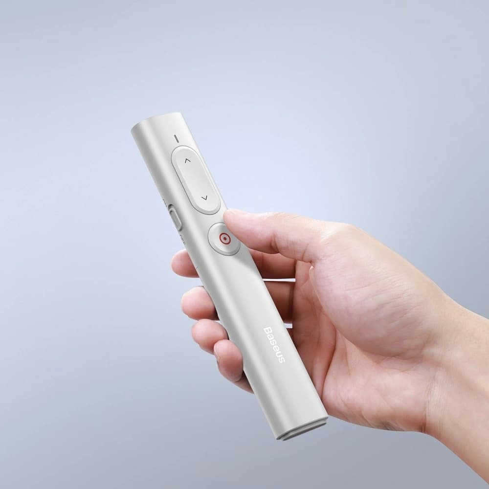 Többfunkciós távirányító Baseus Orange Dot bemutatókhoz, lézerpointerrel, elem nélkül (fehér) - 11