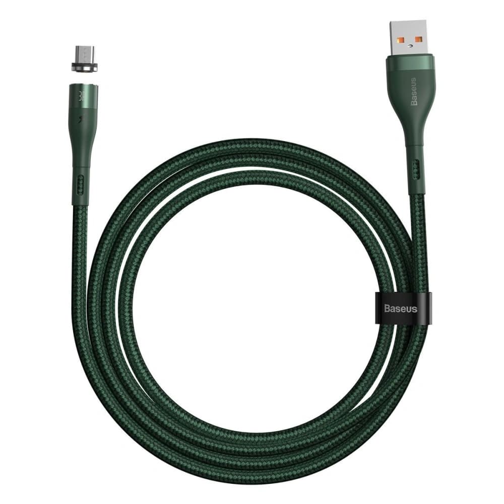 Baseus Magnetisches USB - Micro USB Kabel Zink 2.1A 1m (grün) - 2