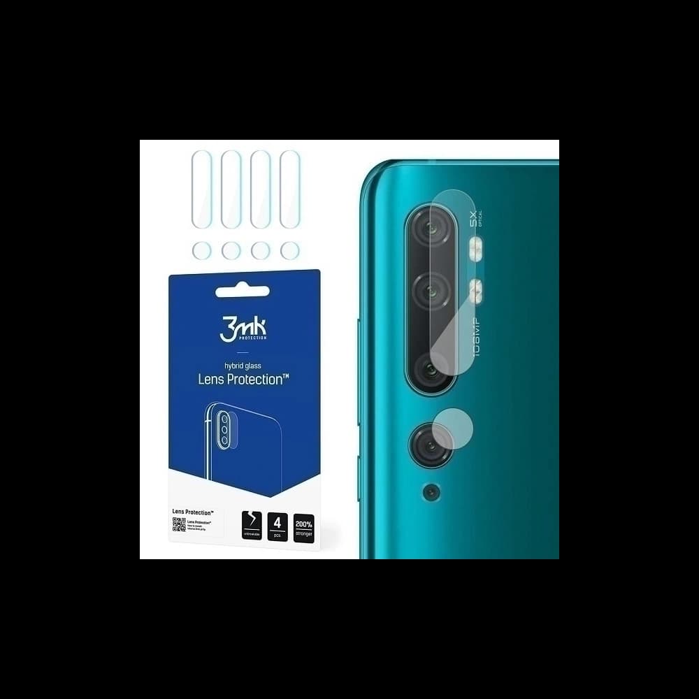 3MK Xiaomi Hybridglas für Kameraobjektiv Objektivschutz Mi Note 10 [4 PACK] - 1