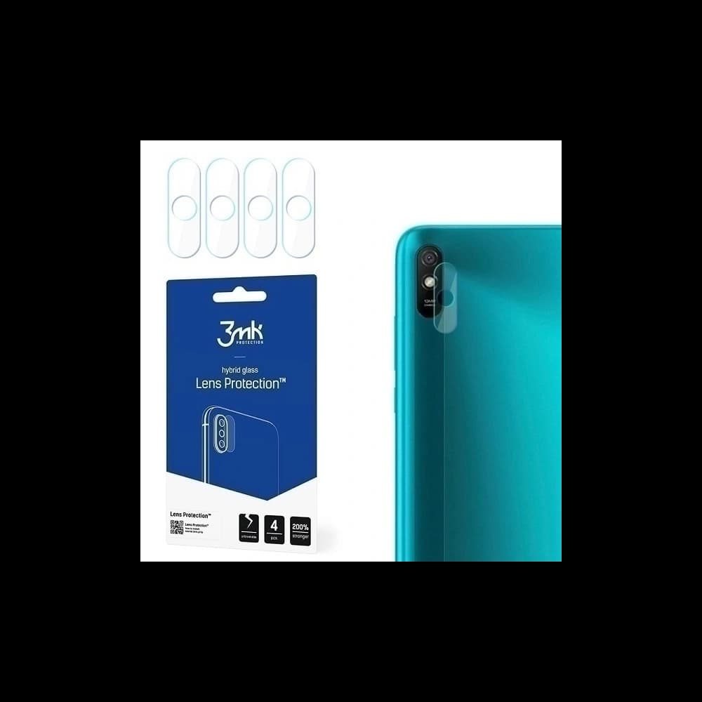 Hybidní sklo na objektiv fotoaparátu 3MK Ochrana objektivu Redmi 9A [4 PACK] - 1