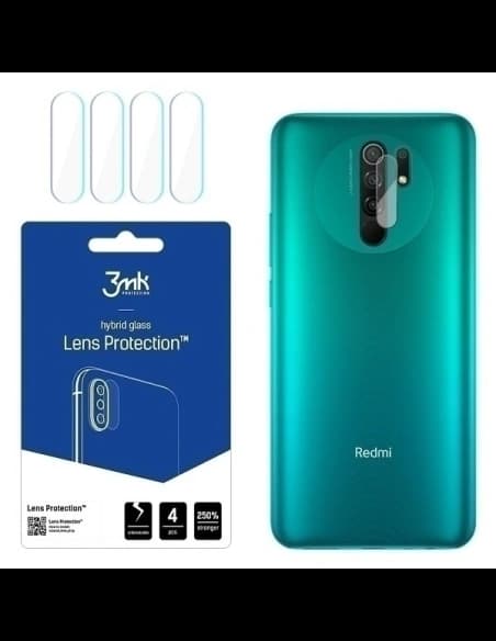 Hybridní sklo na objektiv fotoaparátu 3MK Lens Protection Redmi 9 [4 PACK]