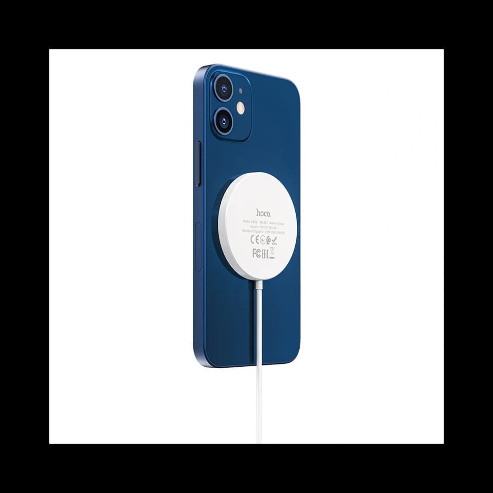 Hoco CW28 vezeték nélküli töltő MagSafe 15W fehér színben - 2