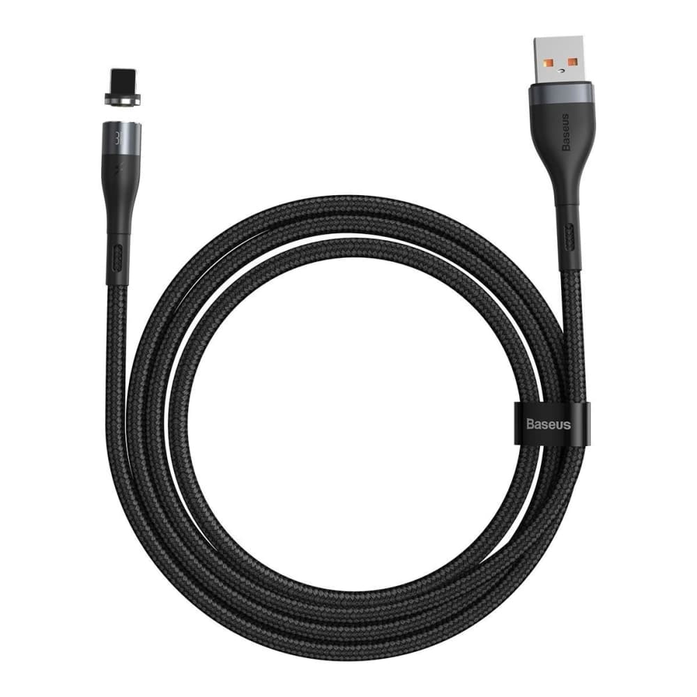 Baseus Magnetisches USB - Micro USB Kabel Zink 2.1A 1m (schwarz) - 2