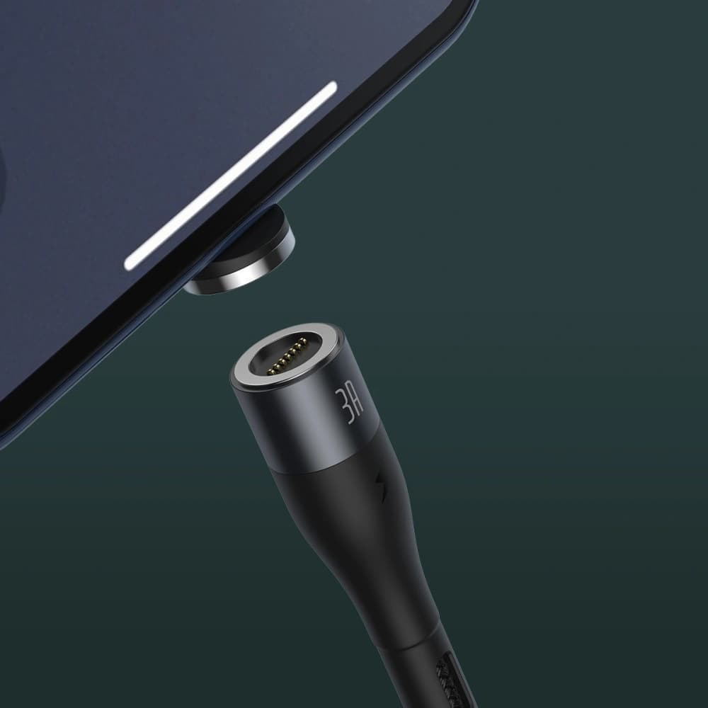 Baseus Magnetisches USB - Micro USB Kabel Zink 2.1A 1m (schwarz) - 6