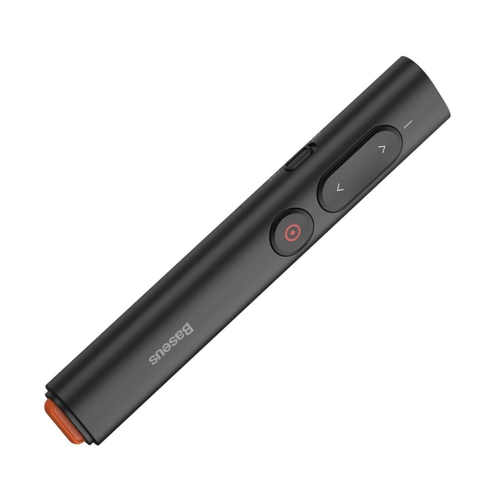 Baseus Multifunktionale Fernsteuerung Orange Dot für Präsentationen, mit Laserpointer, mit Batterie (schwarz) - 6