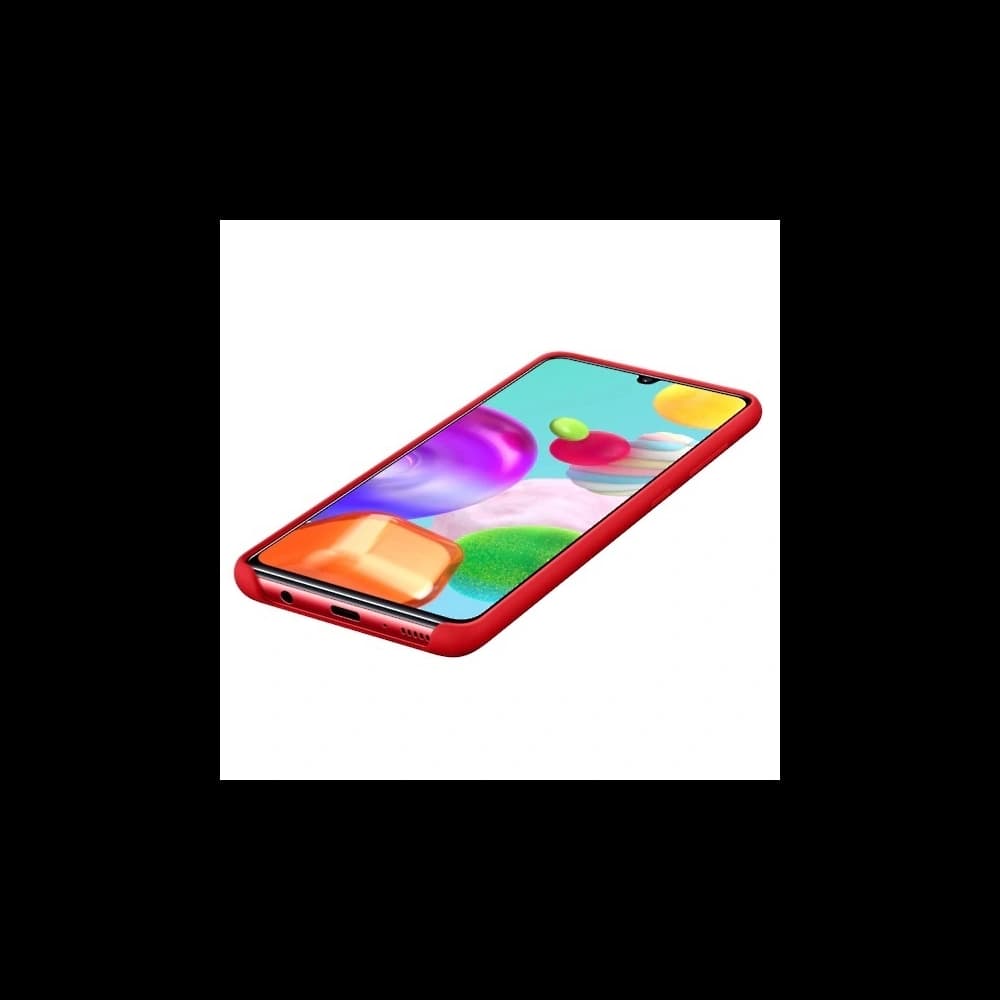 Samsung Galaxy A41 EF-PA415TR red Silicone Cover - 4