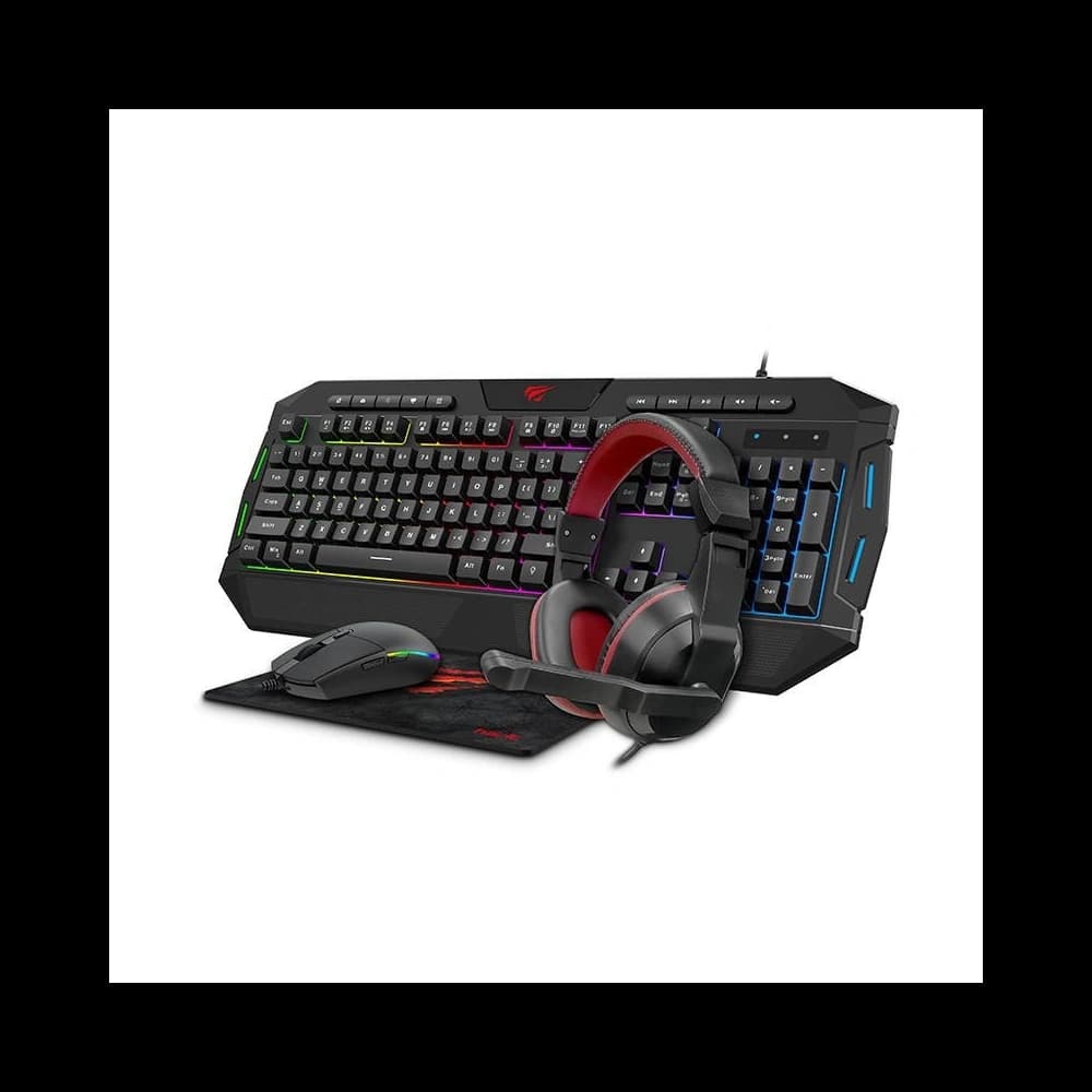 Gaming set 4in1 Havit GAMENOTE KB501CM headphones + keyboard + mouse + mouse pad